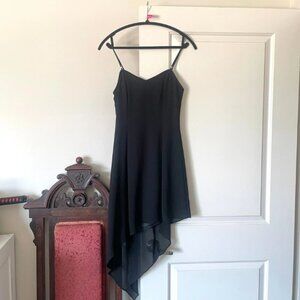 90s Gunne Sax Asymmetrical Little Black Dress - Sz 3/4 🖤